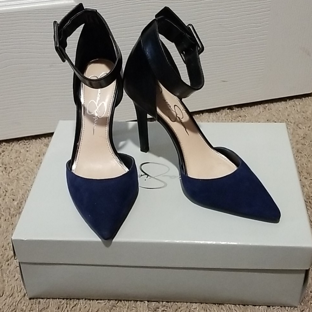 Jessica Simpson high heels with ankle bracelet